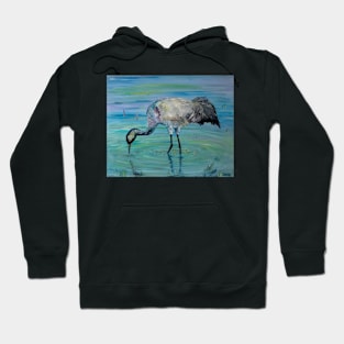 Crane in water Hoodie